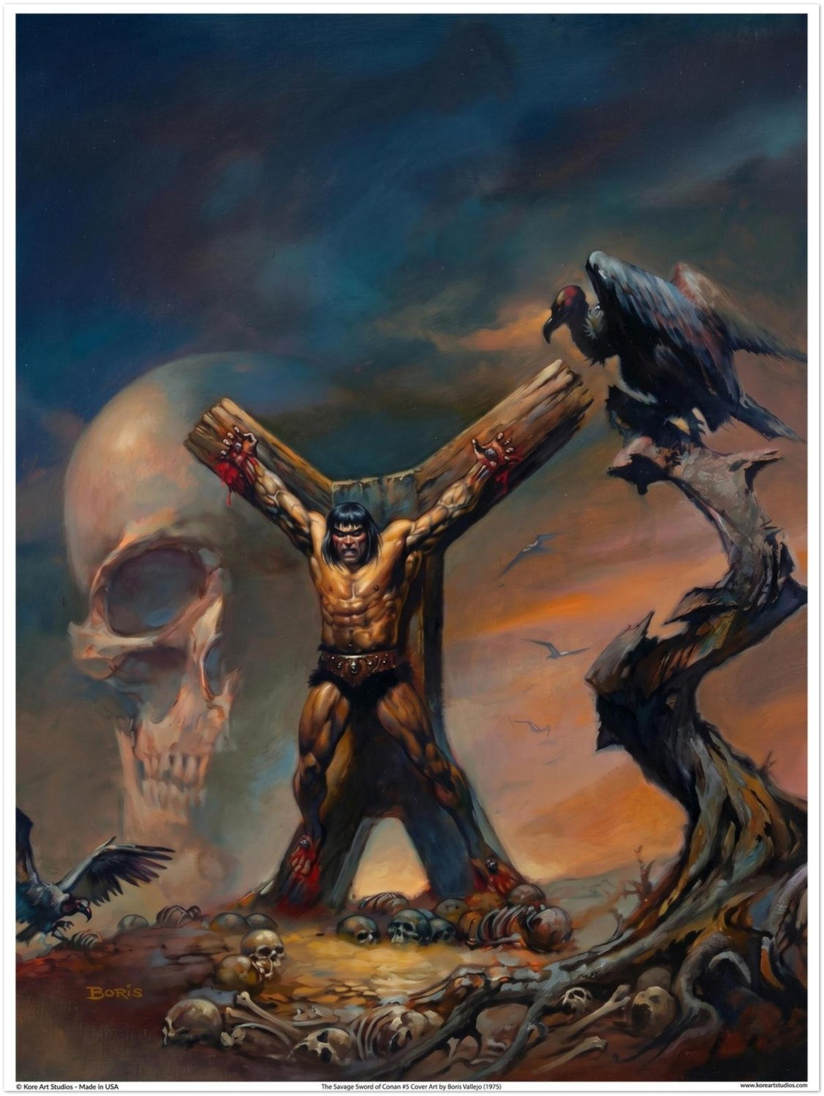 The Savage Sword of Conan #5 Cover Art Poster by Boris Vallejo - 1974