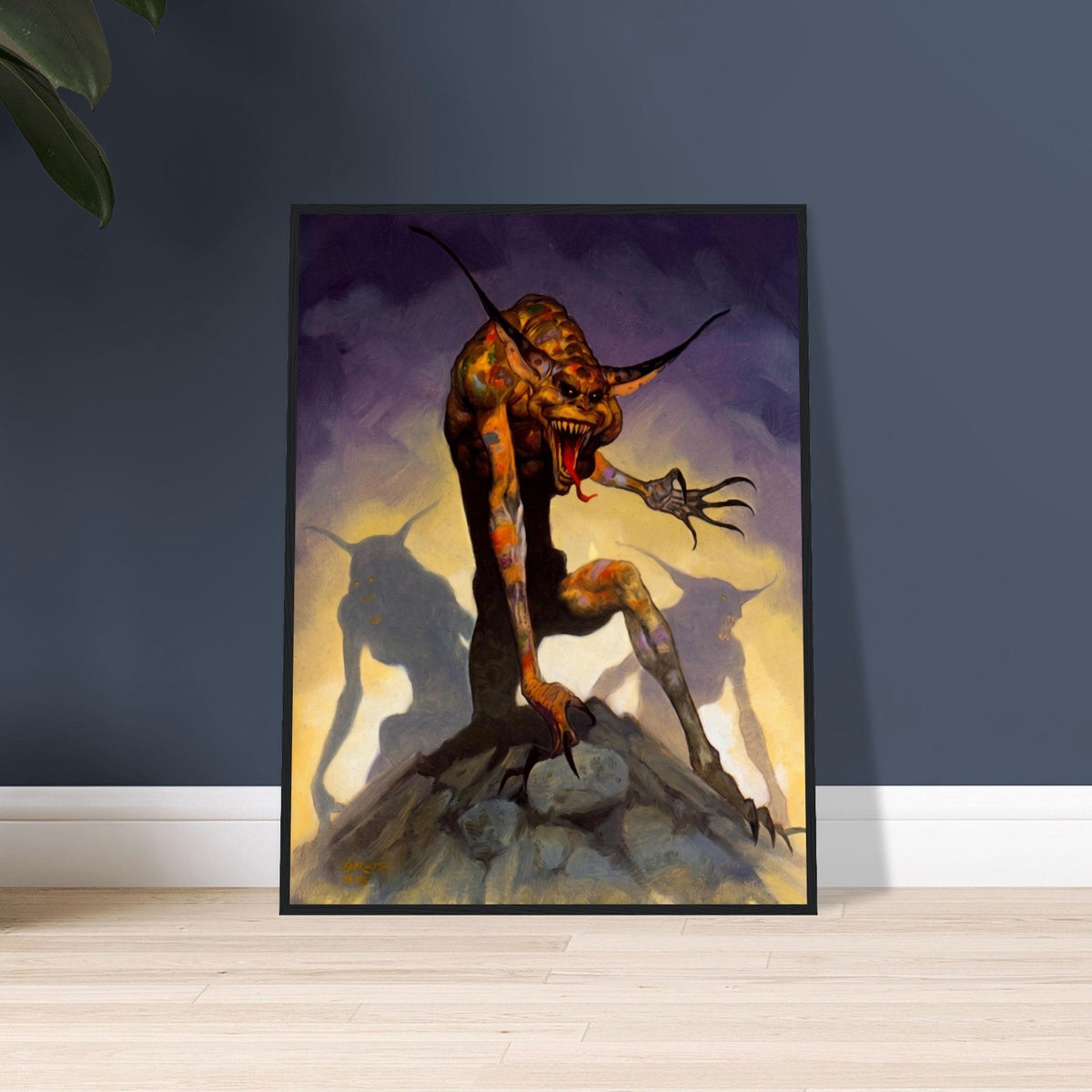 The Demon Horde by Gerald Brom (1991) - Framed Poster 24in x 32in 2