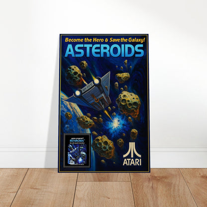 ASTEROIDS ATARI POSTER - BECOME THE HERO SAVE THE GALAXY - MANS CAVE DECORATION 2