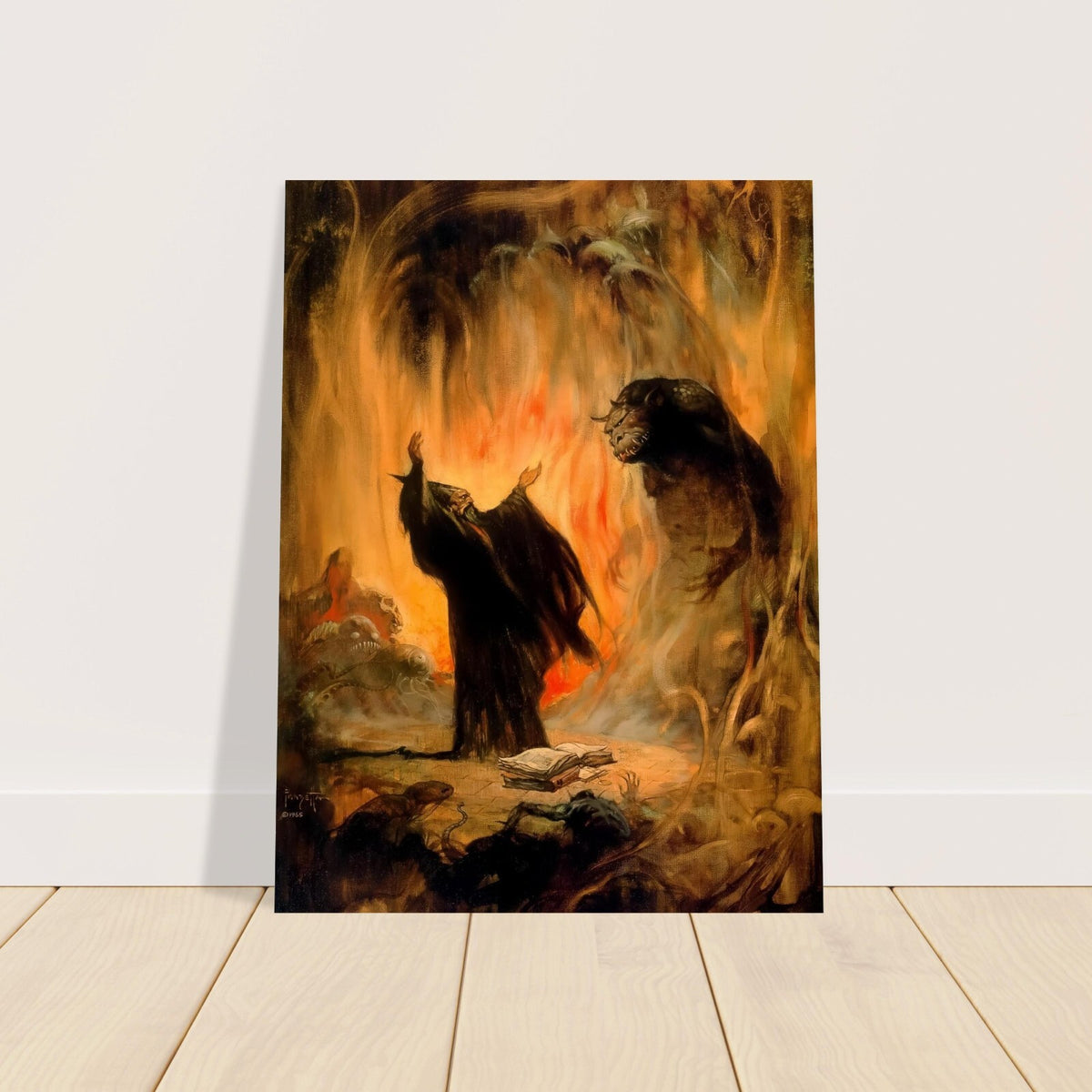 Sorcerer by Frank Frazetta – 1965 Fantasy Art Poster – Dark Magic Wall Print 2