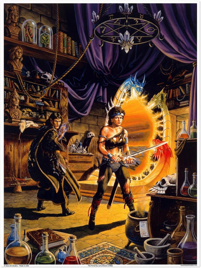 Dragonlance The Portal Fantasy Art Poster Larry Elmore AD&D Dragonlance 1986
