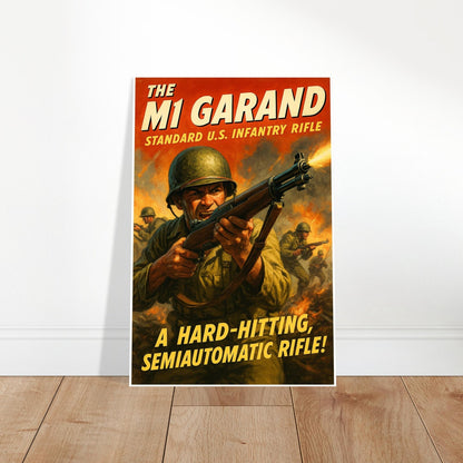 M1 GARAND VINTAGE MILITARY RIFLE POSTER - WWII INFANTRY - FREE SHIPPING 2