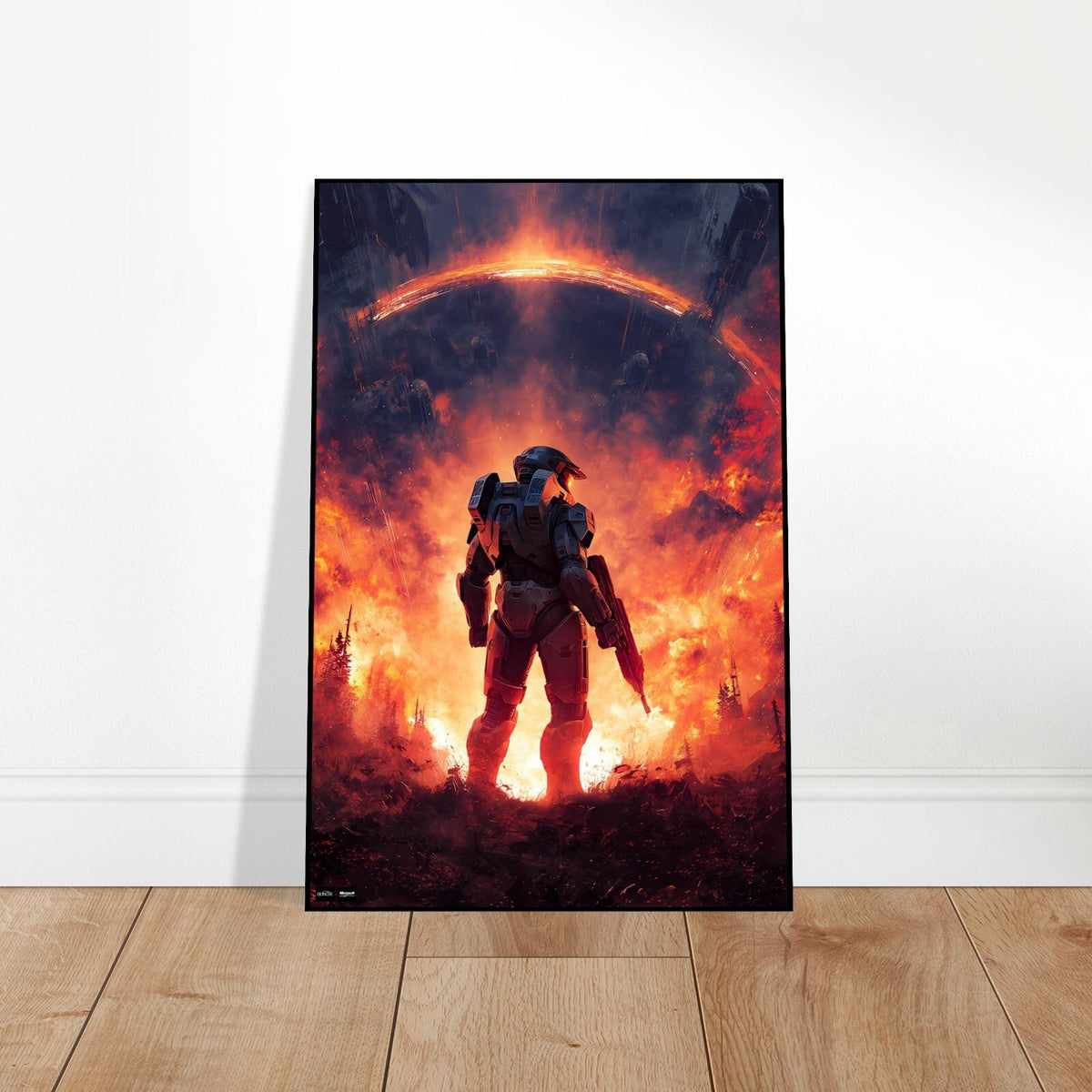 HALO POSTER MASTER CHIEF EXPLOSION ART TRIBUTE 2012 PRESS CONFERENCE EDITION 2