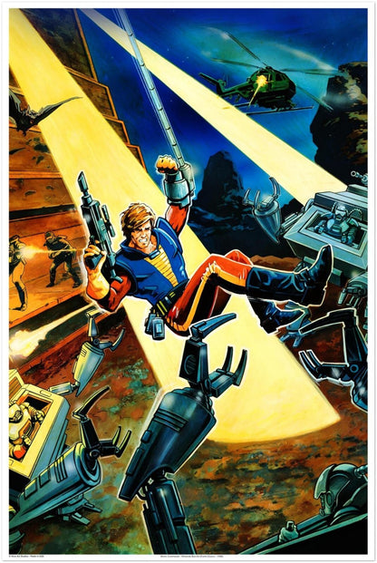 Bionic Commando Poster – Nintendo Box Art by Frank Cirocco (1988 Classic)