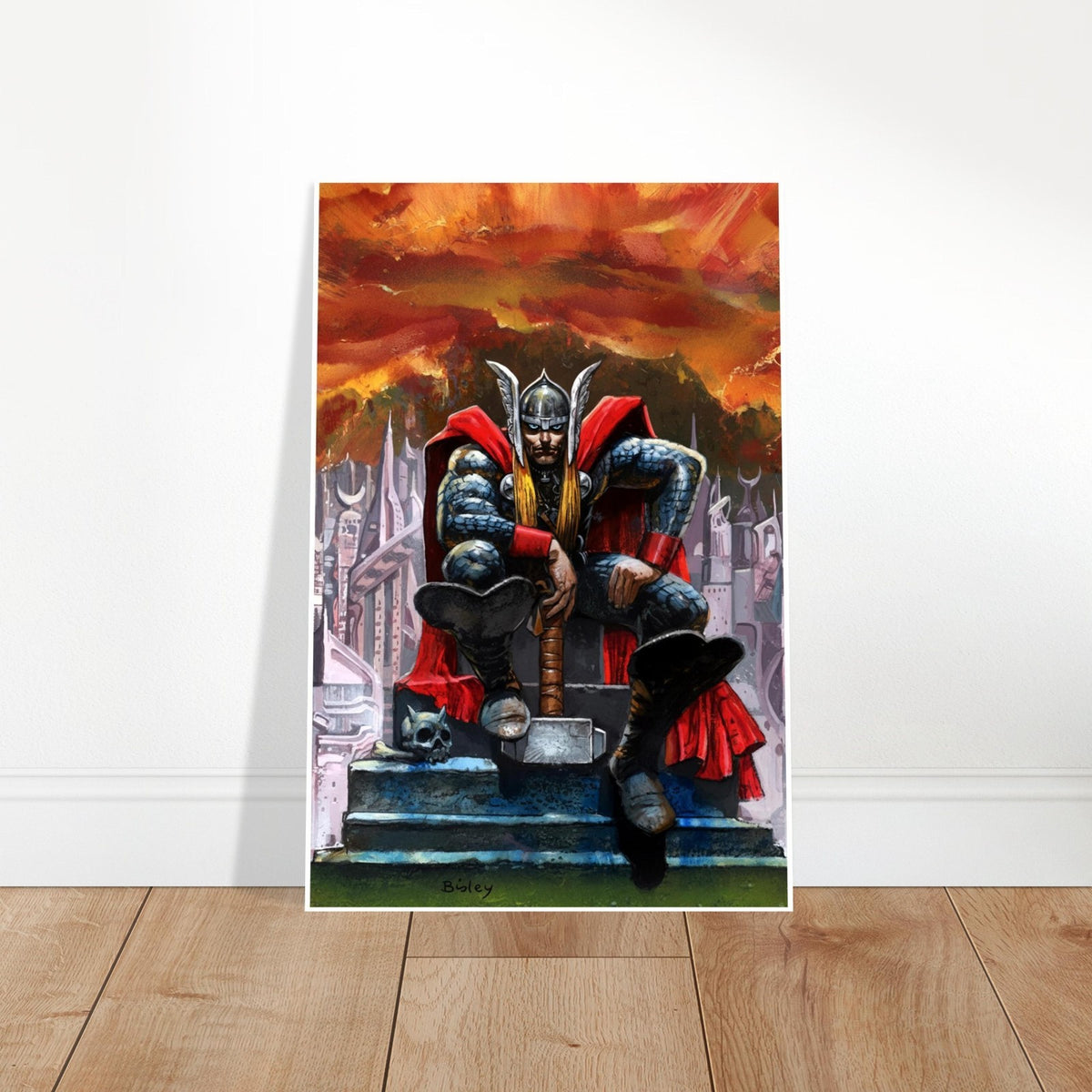 THOR BY SIMON BISLEY - NORSE GOD ASGARD THRONE MARVEL FANTASY ART POSTER 2