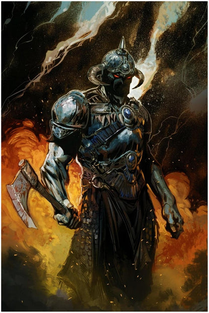 Death Dealer by Frank Frazetta - Poster of Magazine Cover Artwork - Comics Art