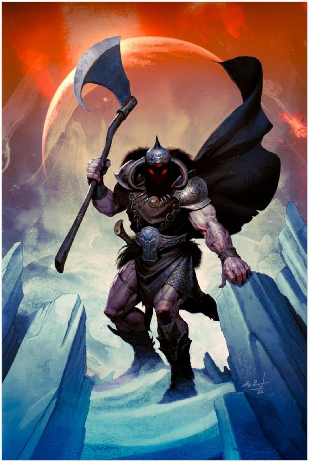 Death Dealer by Frank Frazetta - Poster of Magazine Cover Artwork - Comics Art