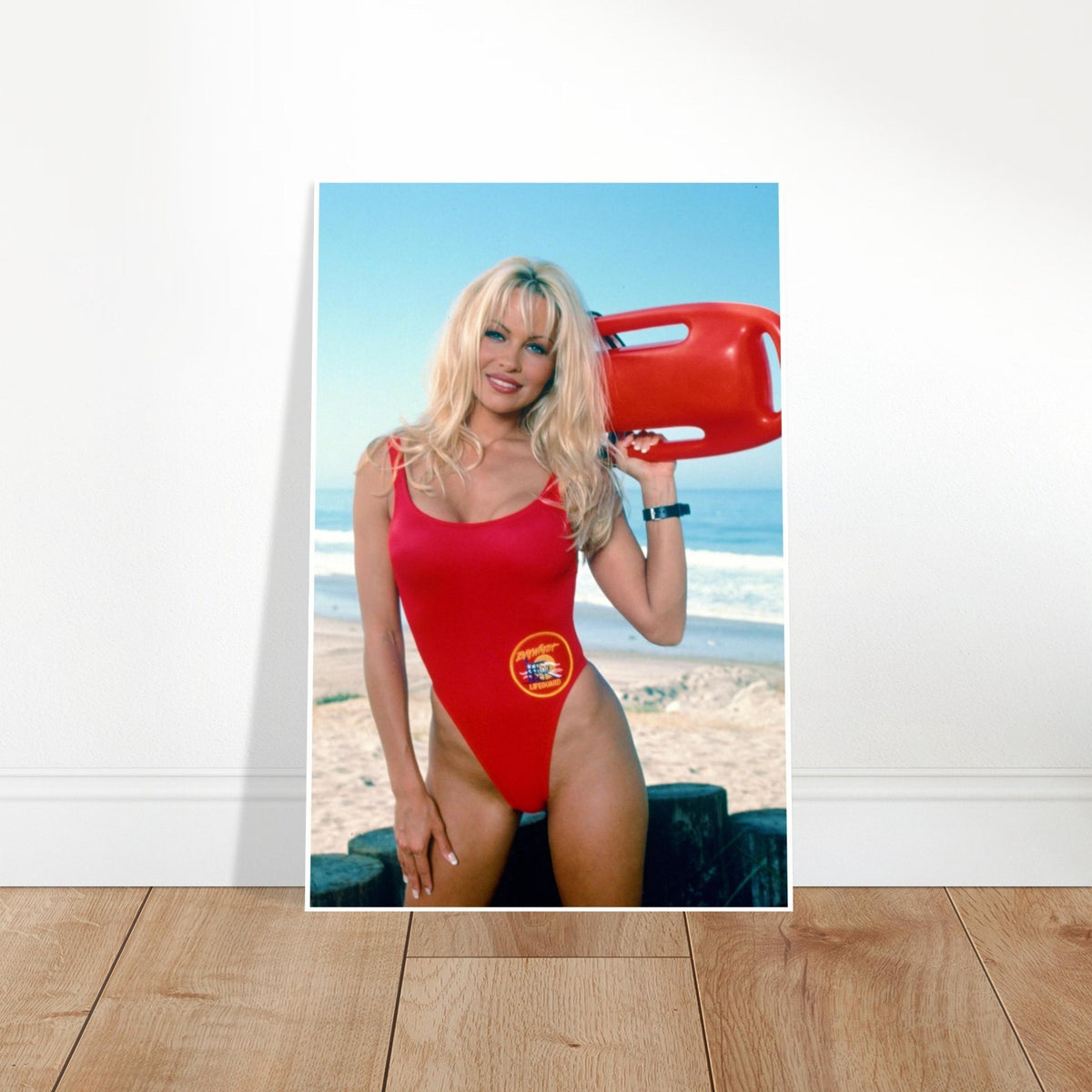 BAYWATCH PAMELA ANDERSON ICONIC RED SWIMSUIT 90S TV SERIES POSTER 2