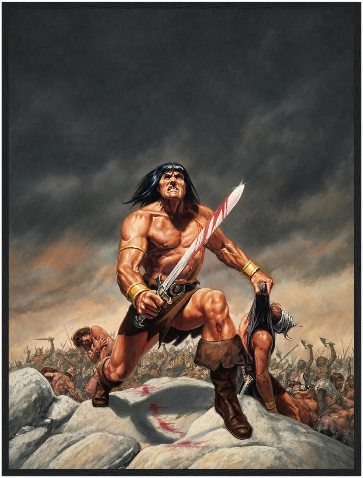 Savage Sword of Conan #44 Cover by Bob Larkin (1979) - Framed Poster 24in x 32in