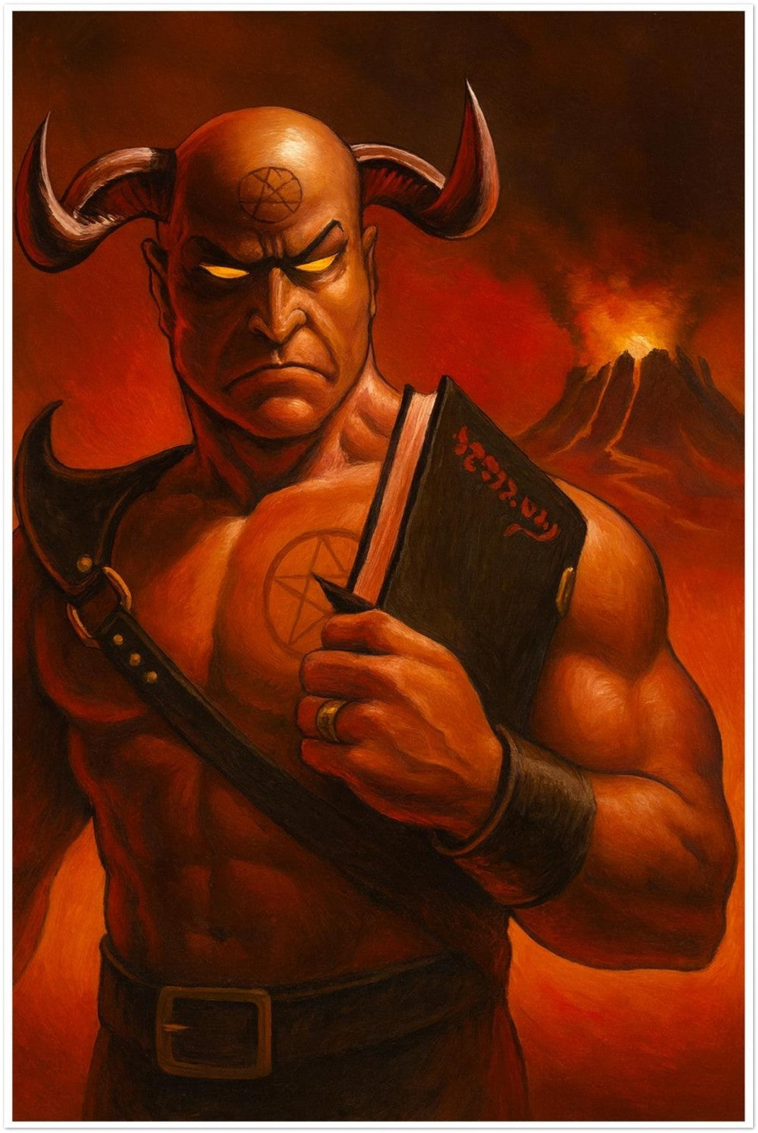 DEMONIC TUTOR MAGIC THE GATHERING INSPIRED INFERNAL SCHOLAR POSTER