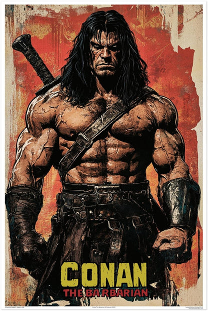 Conan the Barbarian Poster – R. Esberard Sword & Grit Art (2024)