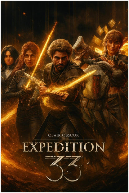 EXPEDITION 33 POSTER – CLAIR OBSCUR DARK FANTASY RPG GAME ART PRINT