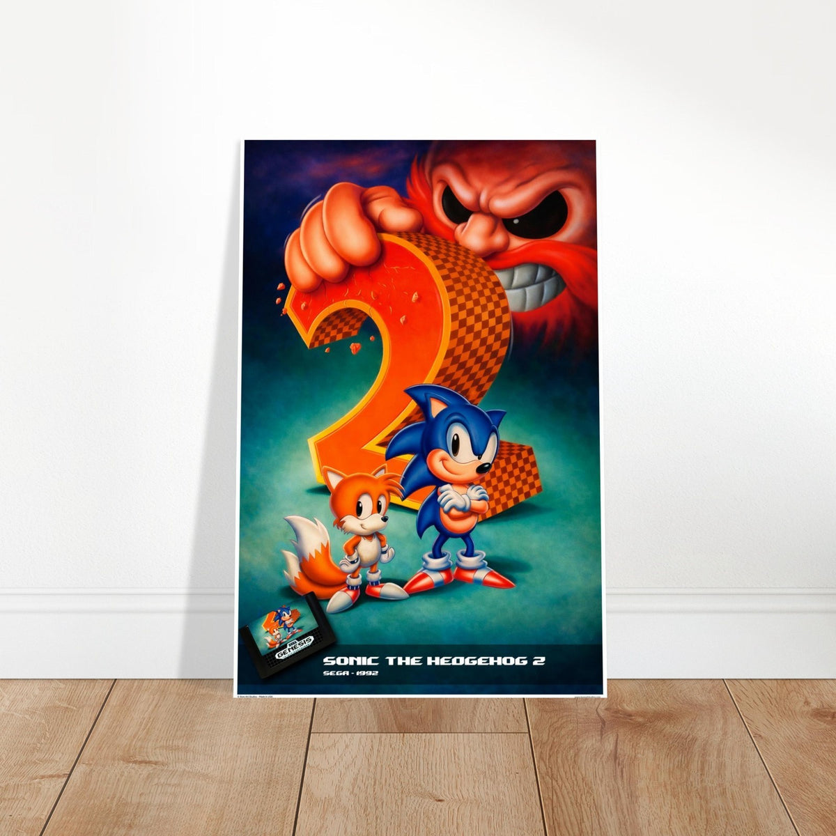 GENESIS - SONIC THE HEDGEHOG 2 - COVER MONTAGE - SEGA POSTER 2