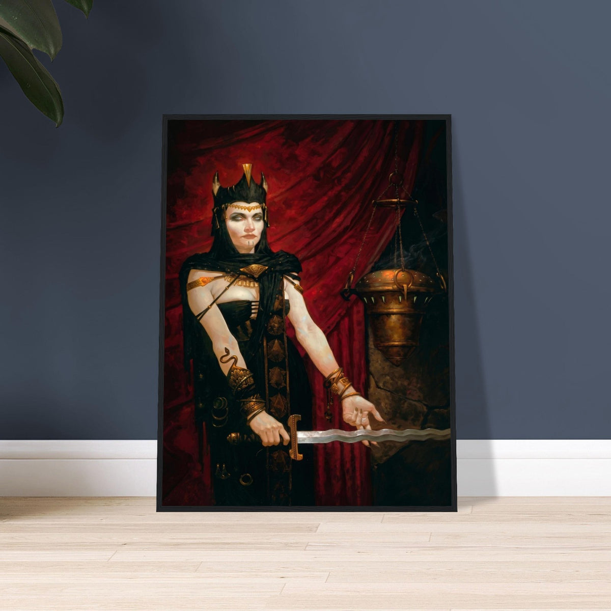 Ghoul Queen by Gerald Brom (1998) - Framed Poster 24in x 32in 2