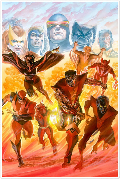 X-Men Tribute Poster – Alex Ross Art, Marvel Superheroes Wall Decor