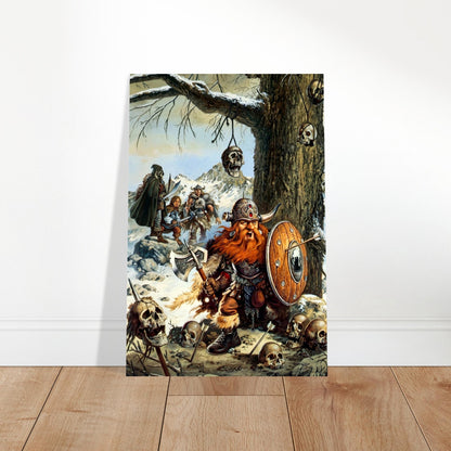 STREAMS OF SILVER BY CLYDE CALDWELL RPG FANTASY DWARF WARRIOR WALLART ART 2