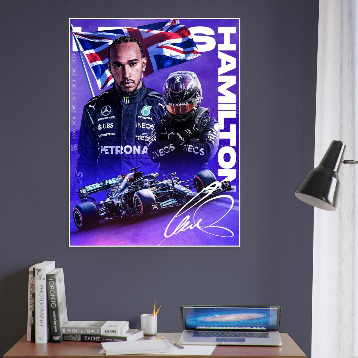 LEWIS HAMILTON SEVEN TIME F1 WORLD CHAMPION MERCEDES PETRONAS POSTER 2