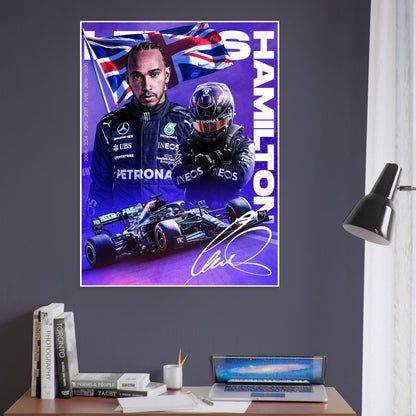 LEWIS HAMILTON SEVEN TIME F1 WORLD CHAMPION MERCEDES PETRONAS POSTER 2