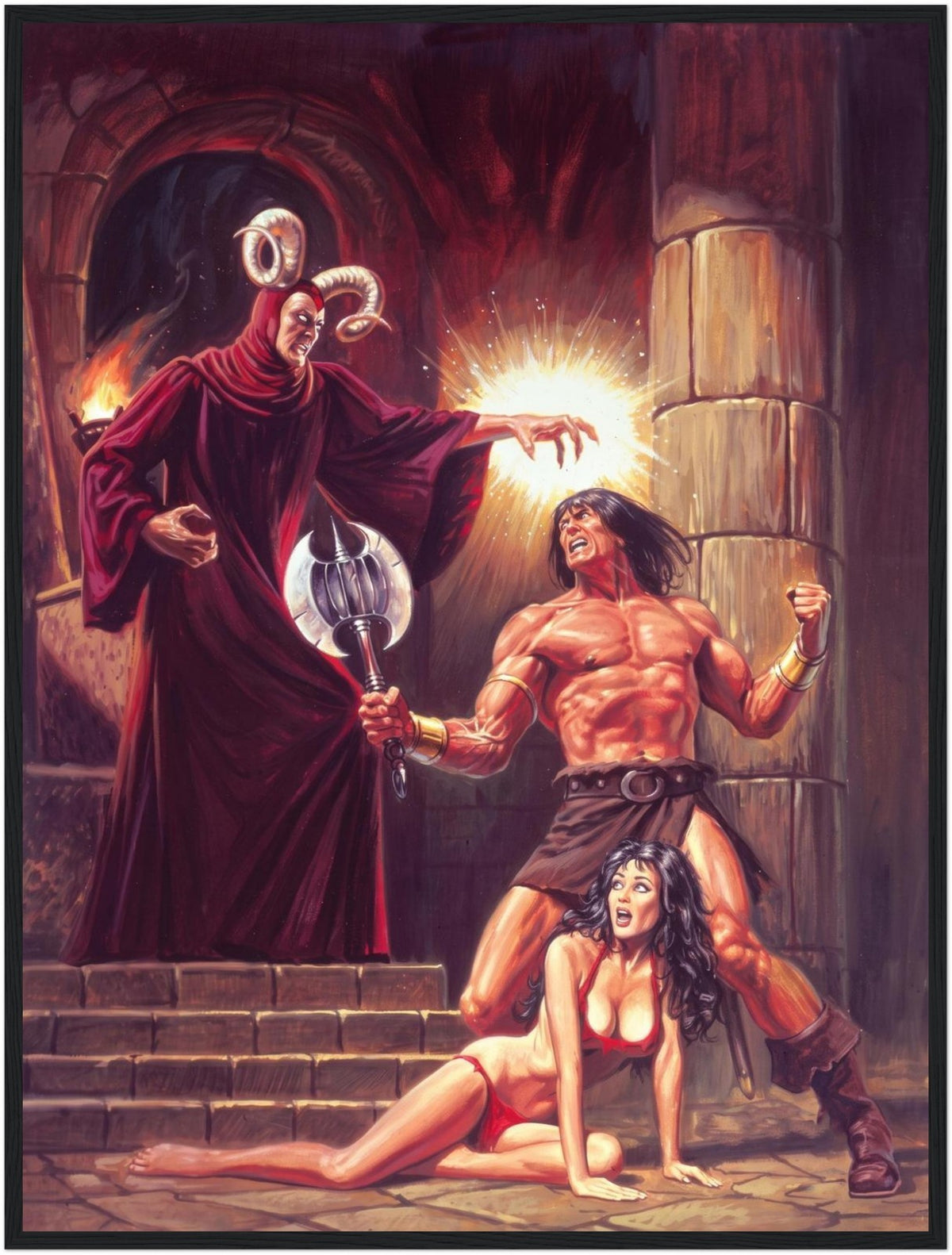 Savage Sword of Conan #43 Cover by Bob Larkin (1979) - Framed Poster 24in x 32in