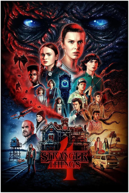 Stranger Things Season 4 Series Poster - TV Series Netflx - Top Quality