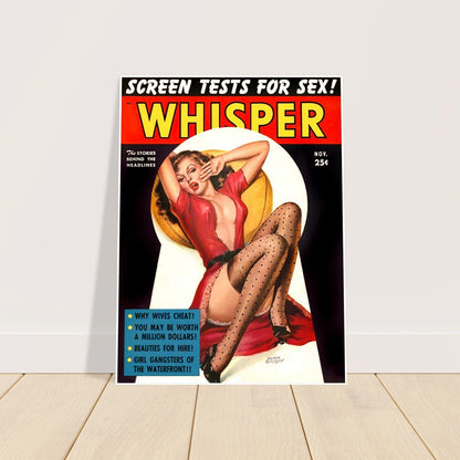 WHISPER MAGAZINE NOV 1952 VINTAGE PIN-UP COVER PETER DRIBEN ART POSTER 2