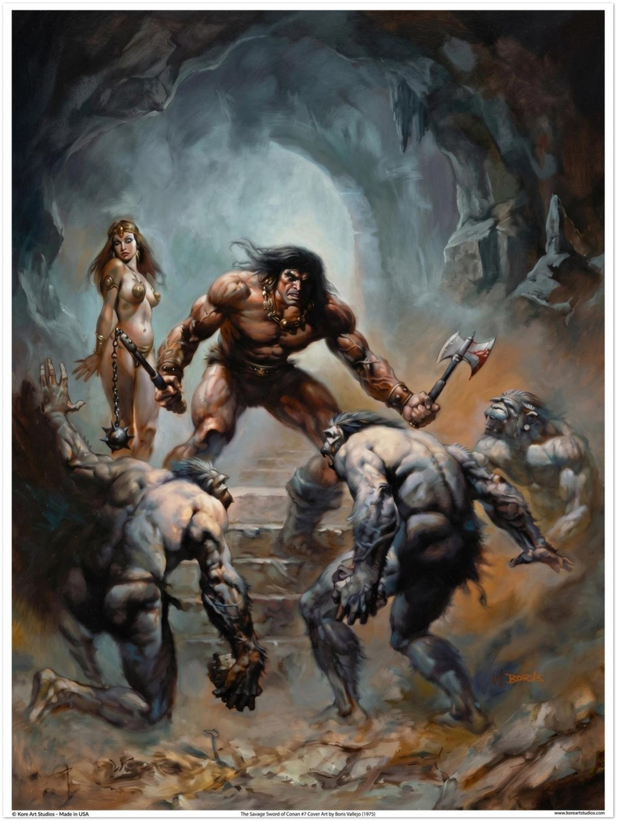 The Savage Sword of Conan #7 Cover Art Poster by Boris Vallejo - 1974