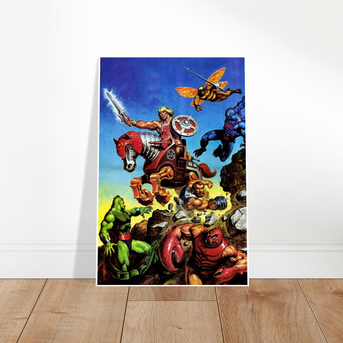 MASTERS OF THE UNIVERSE BATTLE POSTER - HE-MAN BEAST MAN BUZZING WARRIOR 2