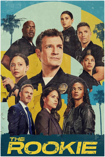 THE ROOKIE TV SERIES POLICE DRAMA LAPD ENSEMBLE CAST SERIES POSTER