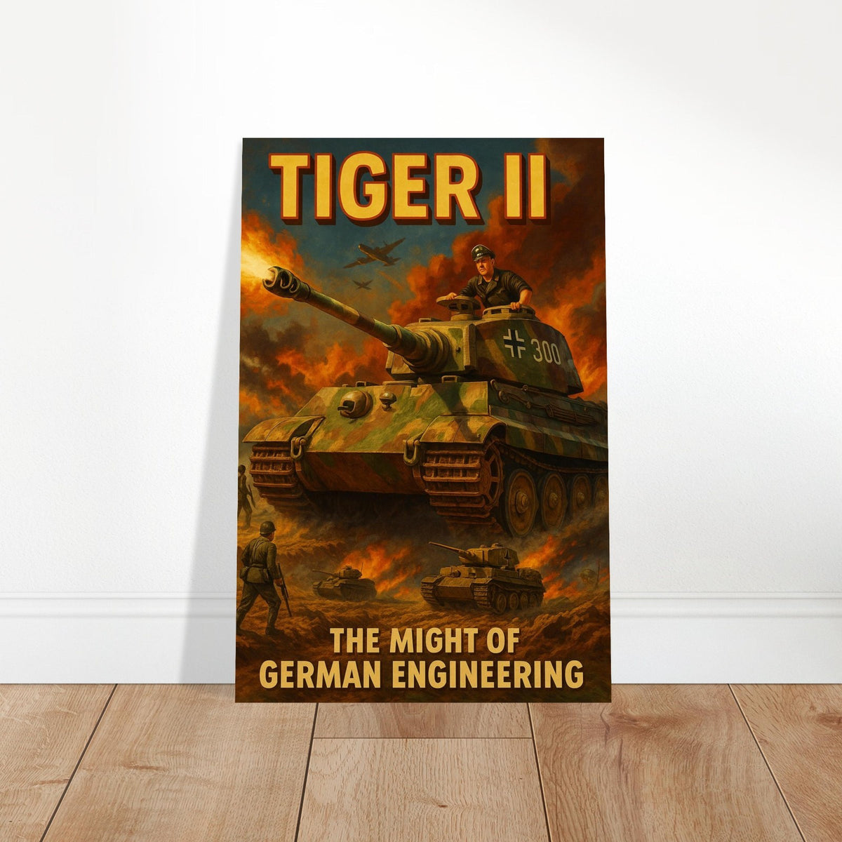 TIGER II TANK POSTER - WWII GERMAN HEAVY ARMOR MILITARY HISTORY WAR ART 2