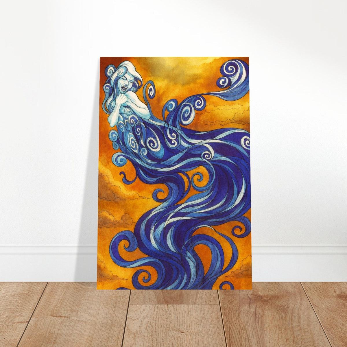AIR ELEMENTAL MAGIC THE GATHERING INSPIRED WIND SPIRIT FANTASY ART POSTER 2