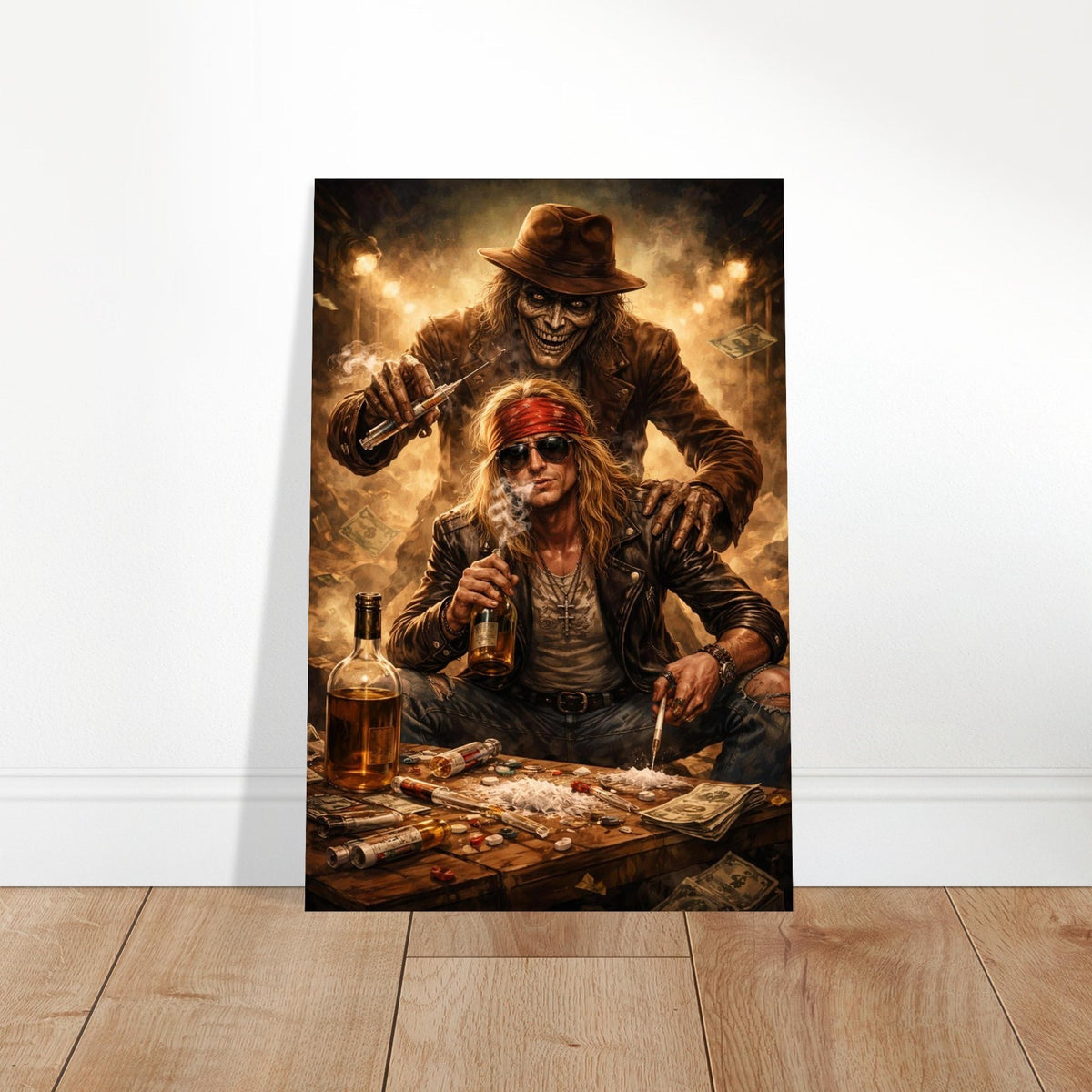 MISTER BROWNSTONE POSTER – GRITTY 80S ROCK & HEROIN NIGHTMARE ILLUSTRATION 2