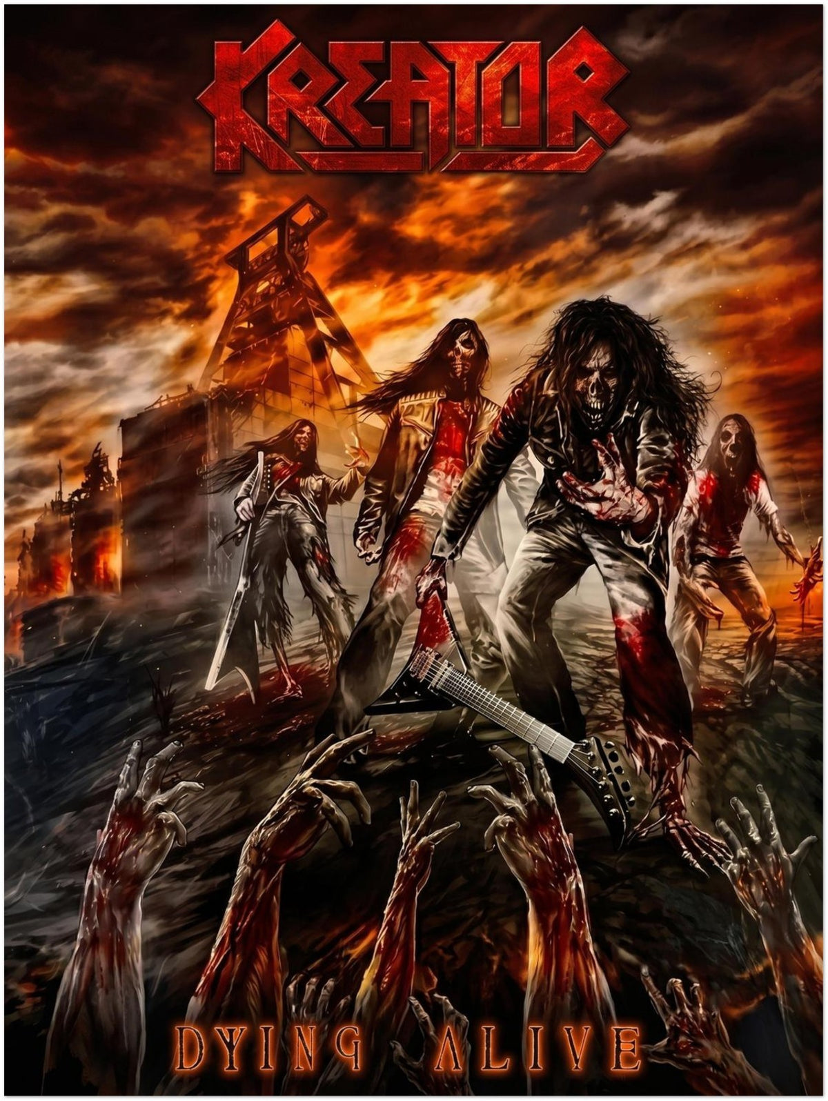 Kreator Poster - Dying Alive Album Art Posrer - Heavy Metal Deco