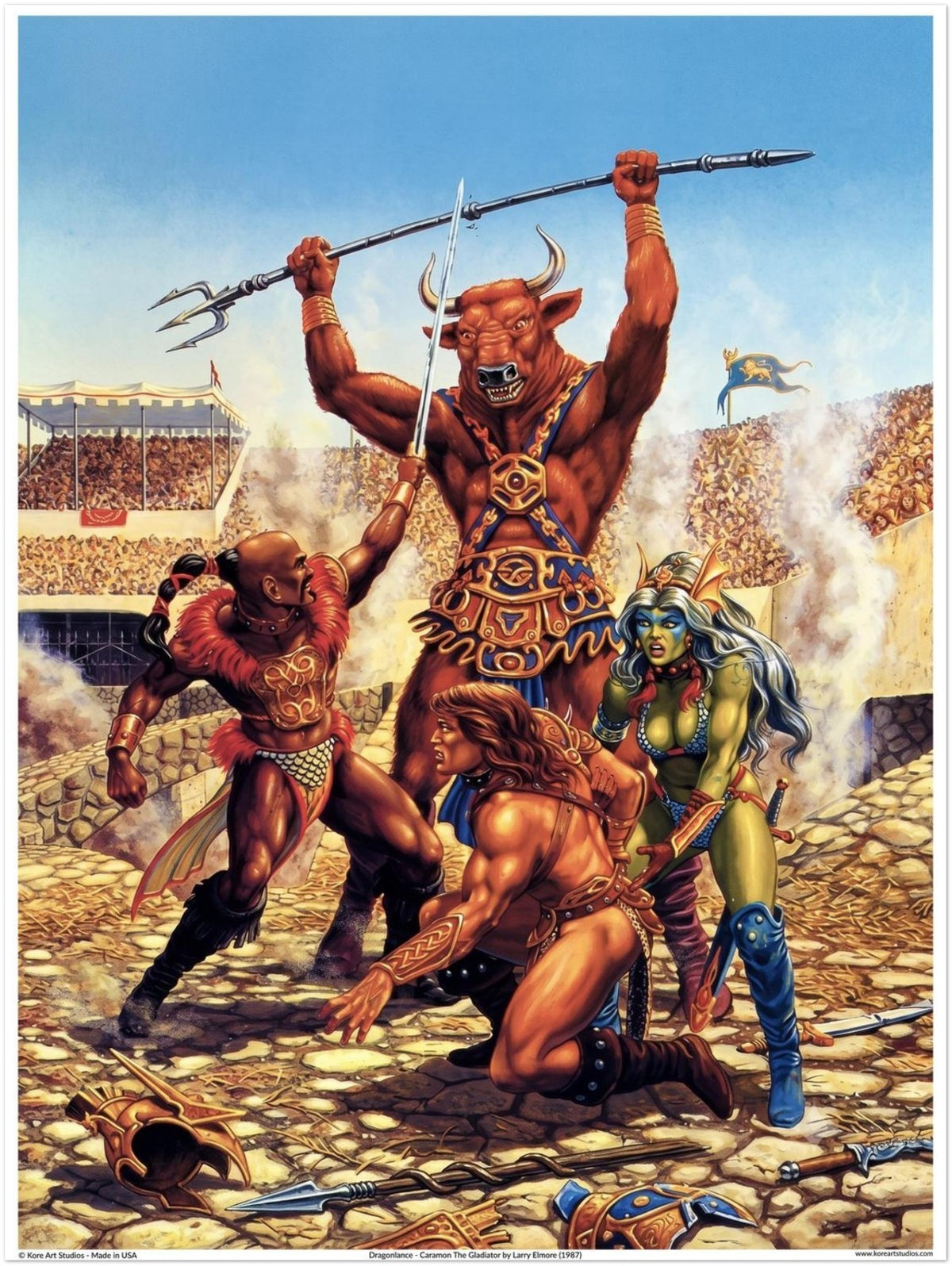 Dragonlance - Caramon the Gladiator by Larry Elmore (1987)