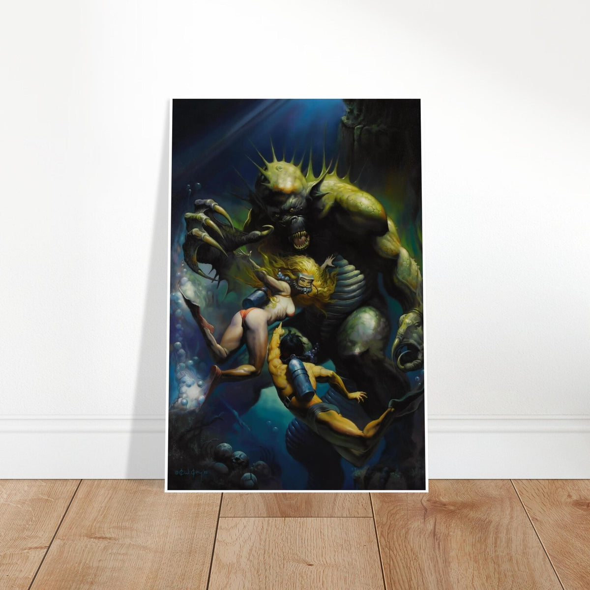 Ken Kelly Demon of the Deep Poster – Classic 1992 Fantasy Monster Art 2