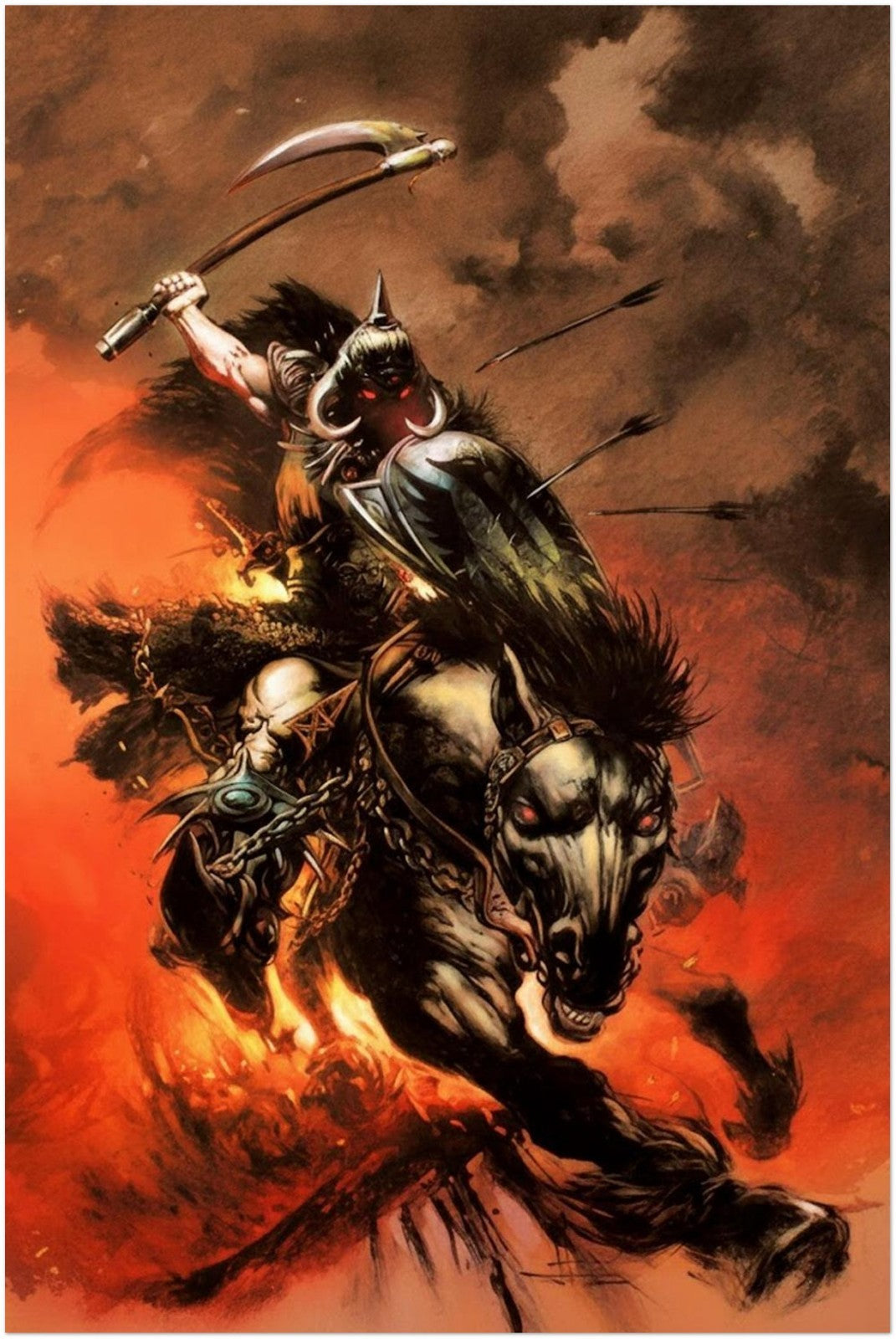 Death Dealer by Frank Frazetta - Poster of Magazine Cover Artwork - Comics Art