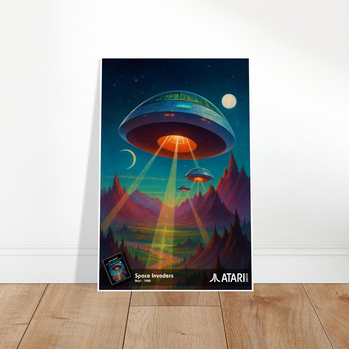 SPACE INVADERS ATARI 1980 POSTER - VINTAGE ARCADE CLASSIC UFO ALIEN ART 2
