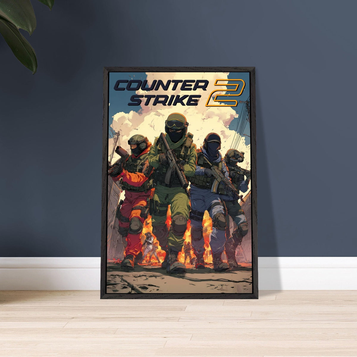 COUNTER STRIKE 2 GAMING POSTER 24X36 FRAMED POSTER - CS2 TACTICAL TEAM ART 2