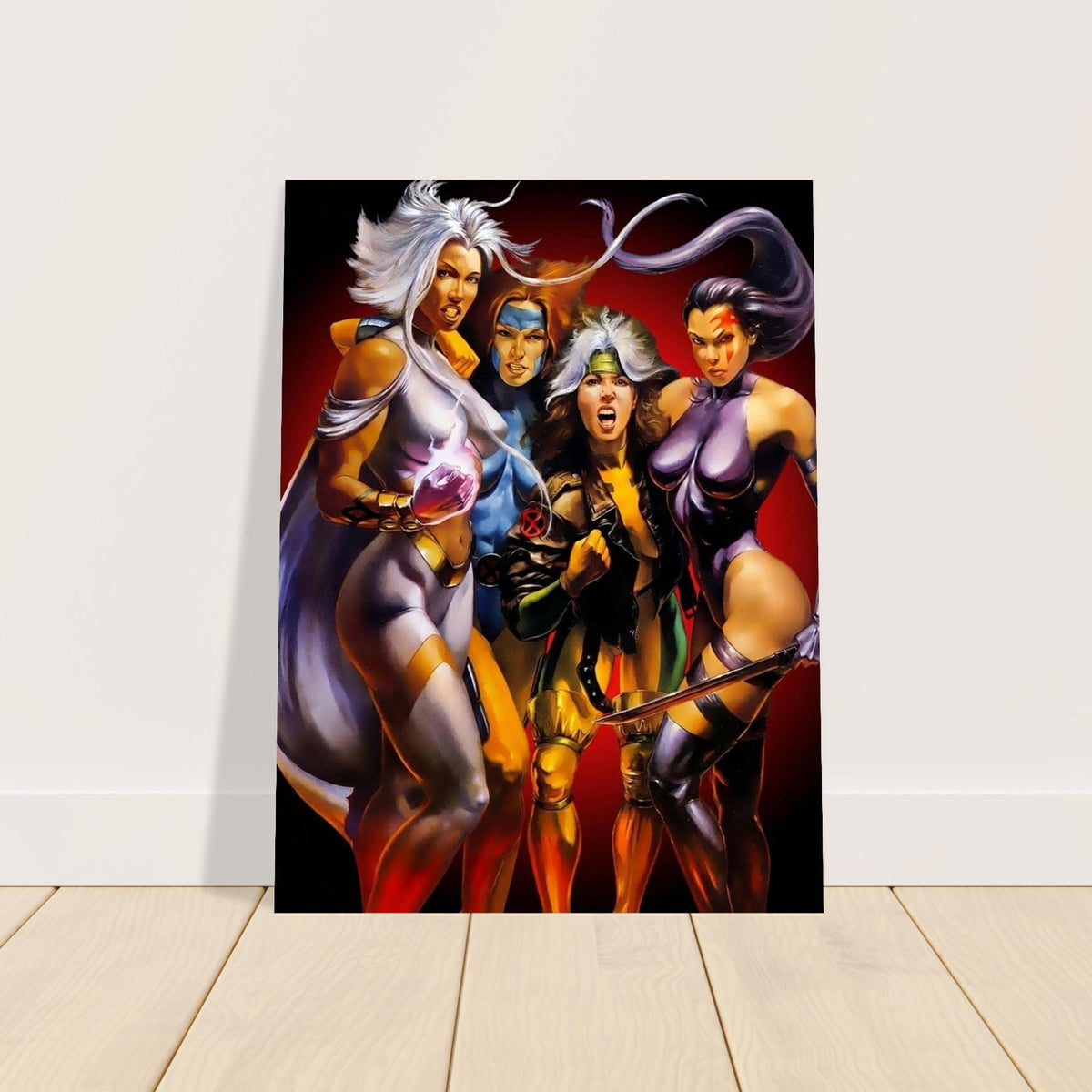 Julie Bell - X-Woman Poster - Storm, Rogue, Psylocke & Jean Grey - 1996 X-Men Su 2