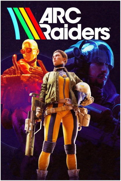 ARC RAIDERS POSTER – SCI-FI GAME ART PRINT | RETRO-FUTURE ACTION UNFRAMED