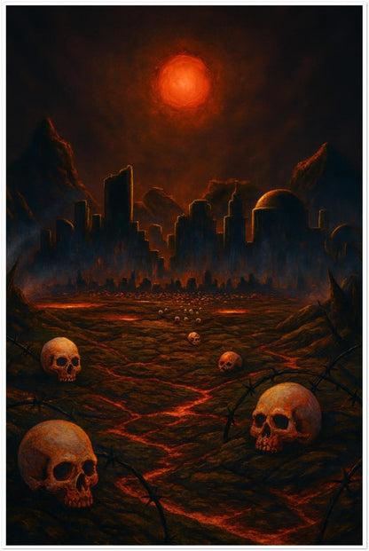 ARMAGEDDON MAGIC THE GATHERING INSPIRED APOCALYPSE WASTELAND FANTASY POSTER