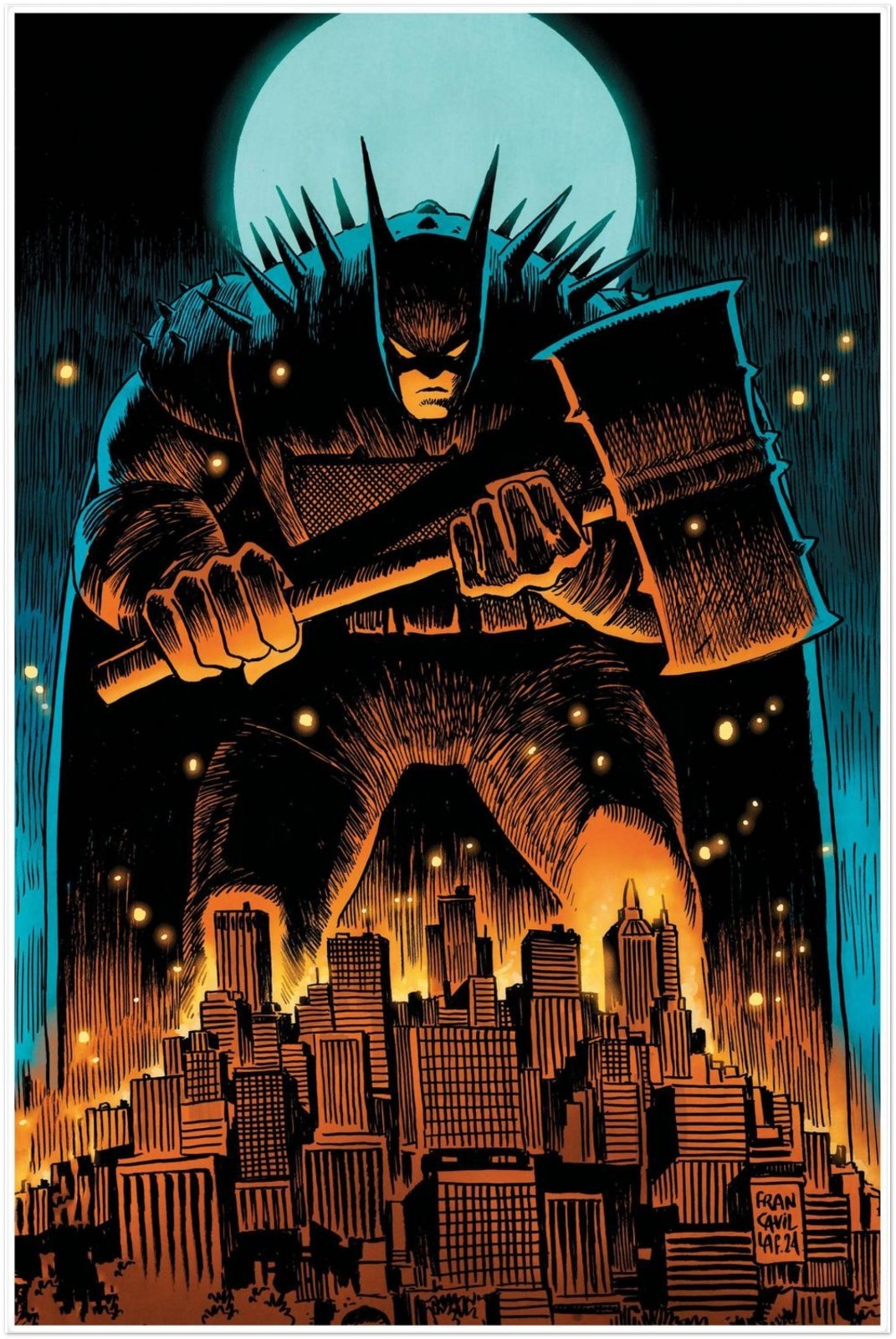 FRANCESCO FRANCAVILLA – ABSOLUTE BATMAN #4 COVER C – DARK KNIGHT HAMMER POSTER