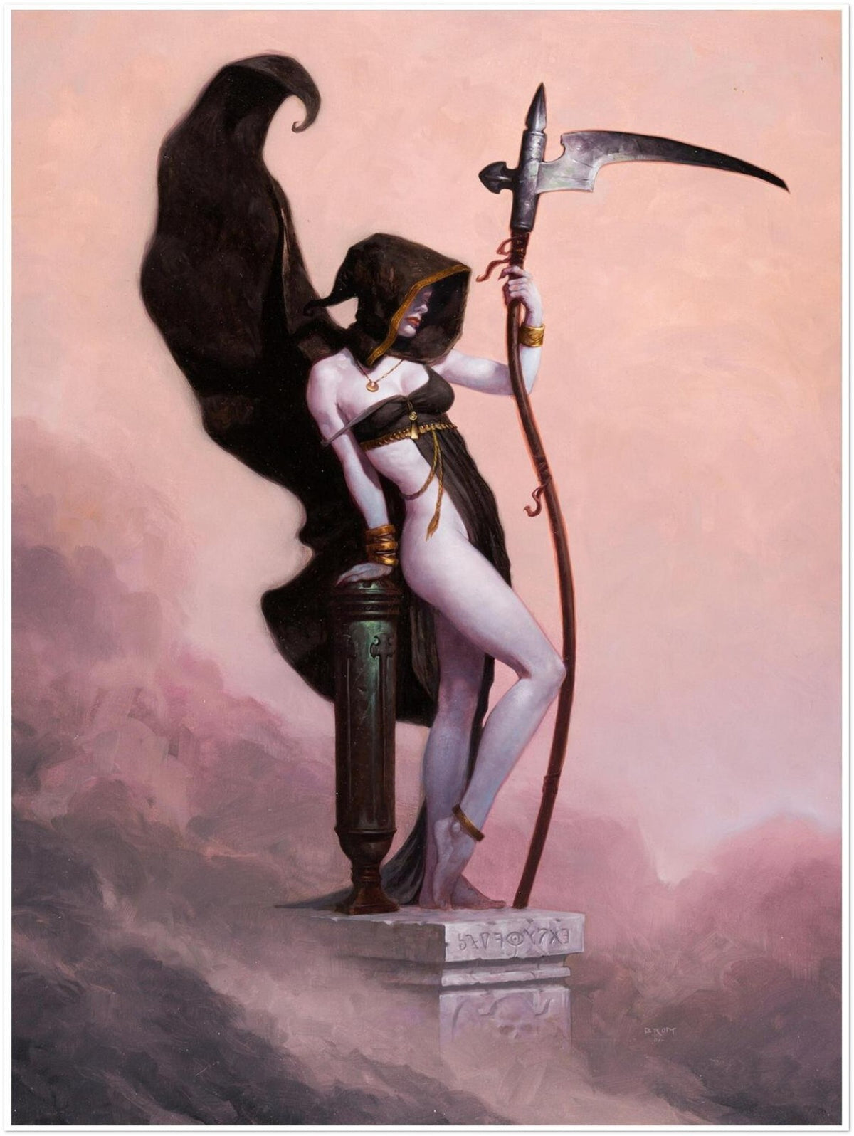 Mistress of Death by Gerald Brom – 2001 Fantasy Art Poster – Dark Goddess Print