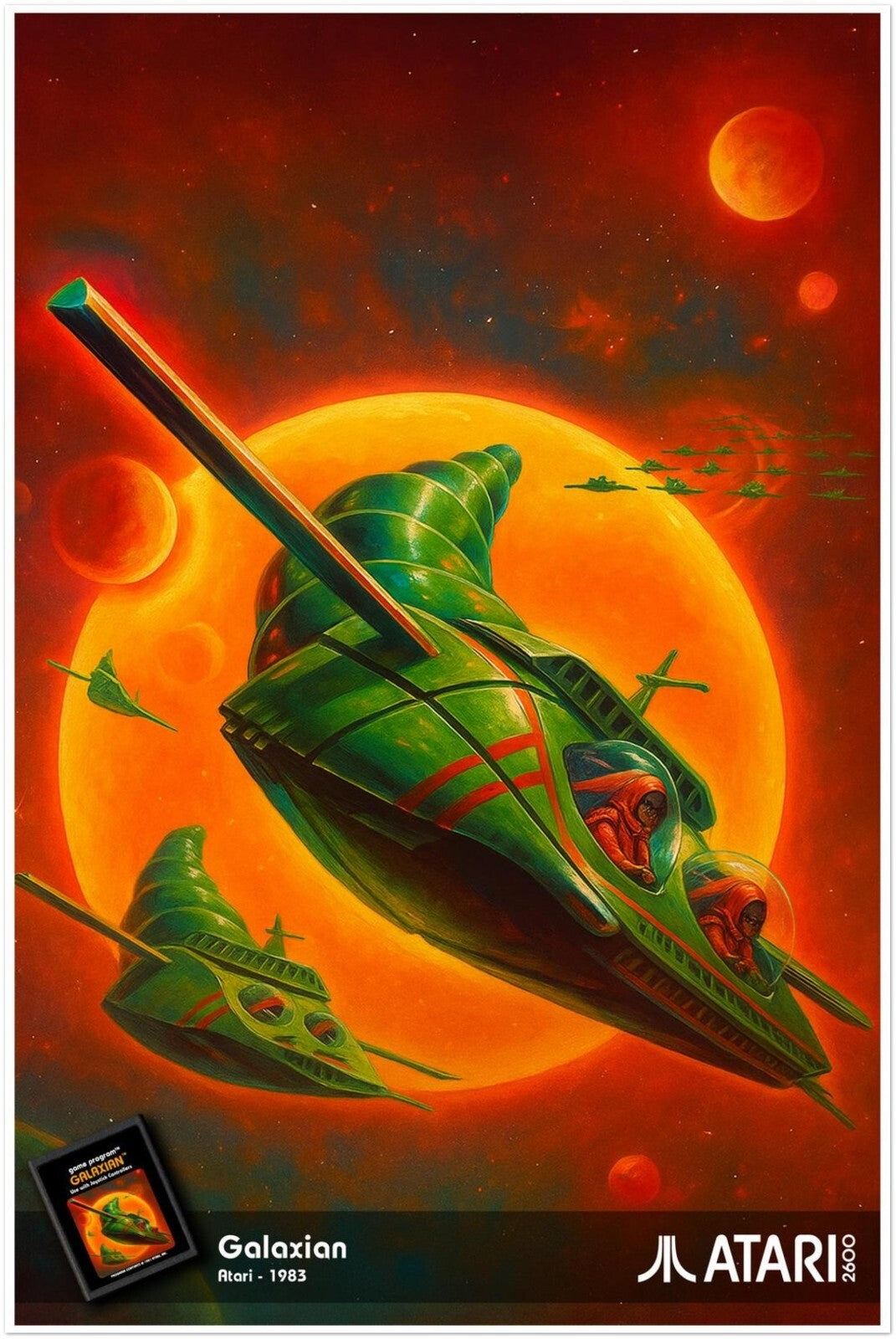 GALAXIAN ATARI 1983 POSTER - SPACE FIGHTER ARCADE RETRO GAMING ALIEN