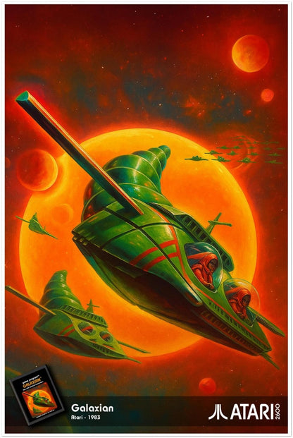 GALAXIAN ATARI 1983 POSTER - SPACE FIGHTER ARCADE RETRO GAMING ALIEN