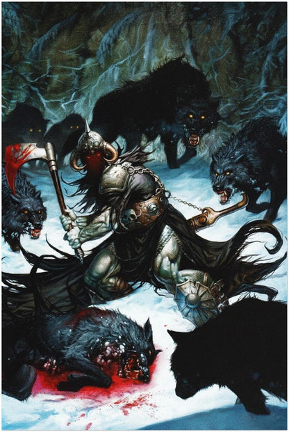 Death Dealer by Frank Frazetta - Poster of Magazine Cover Artwork - Comics Art