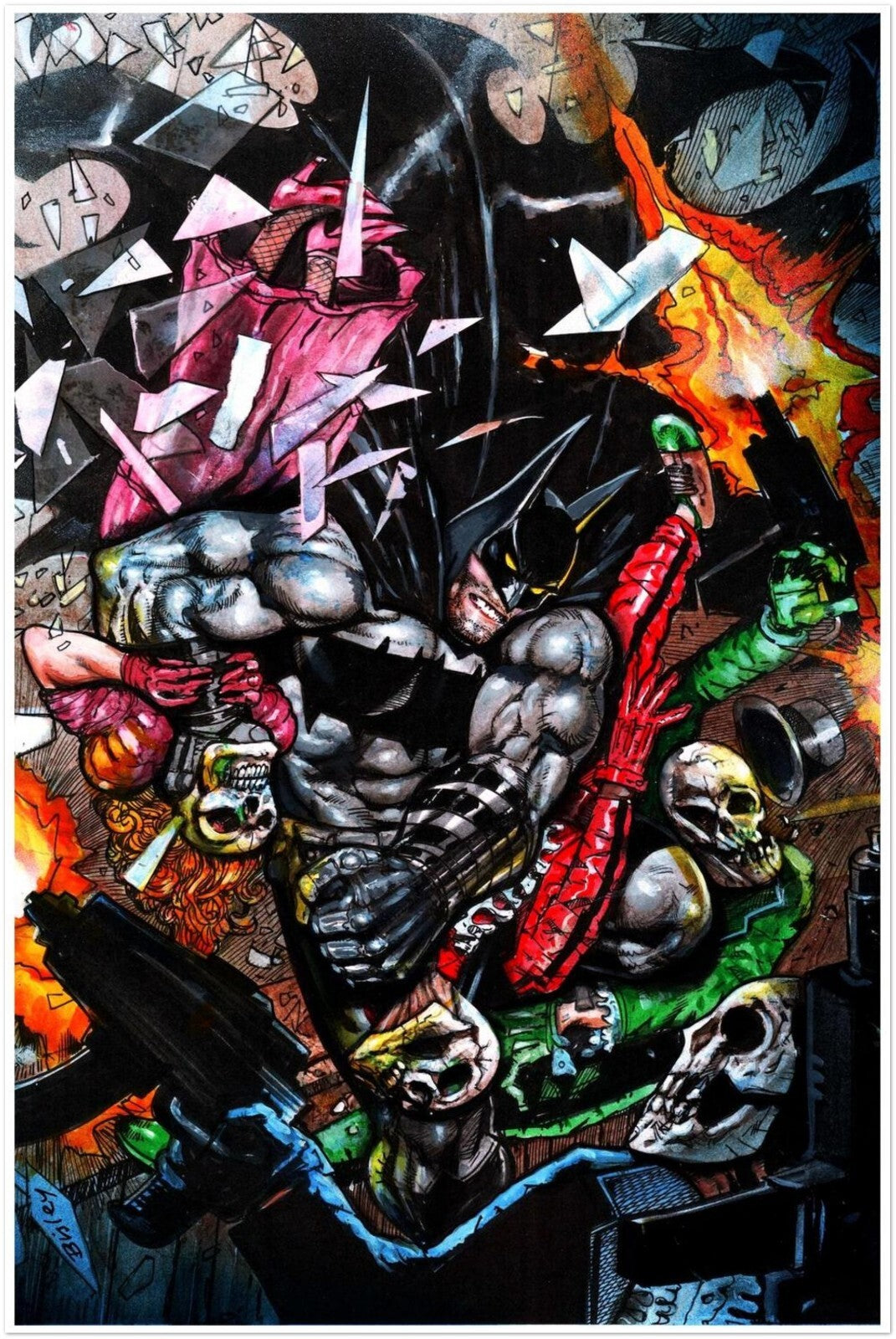 SIMON BISLEY POSTER - ABSOLUTE BATMAN #6 VARIANT COVER COMIC BOOK ART