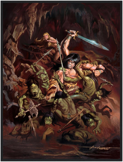 The Savage Sword of Conan #6 Cover Art by Alex Niño (1975) - Framed Poster 2