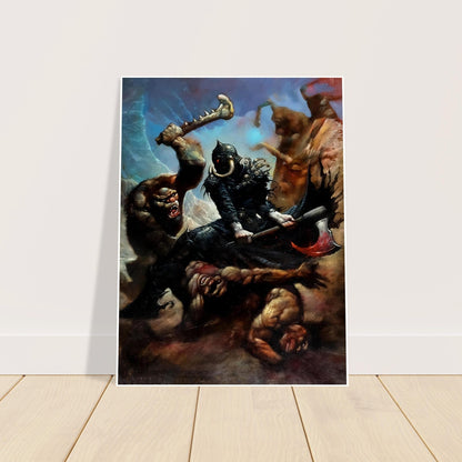 Death Dealer Poster – Simon Bisley Art – Frazetta Warrior Tribute Print 2