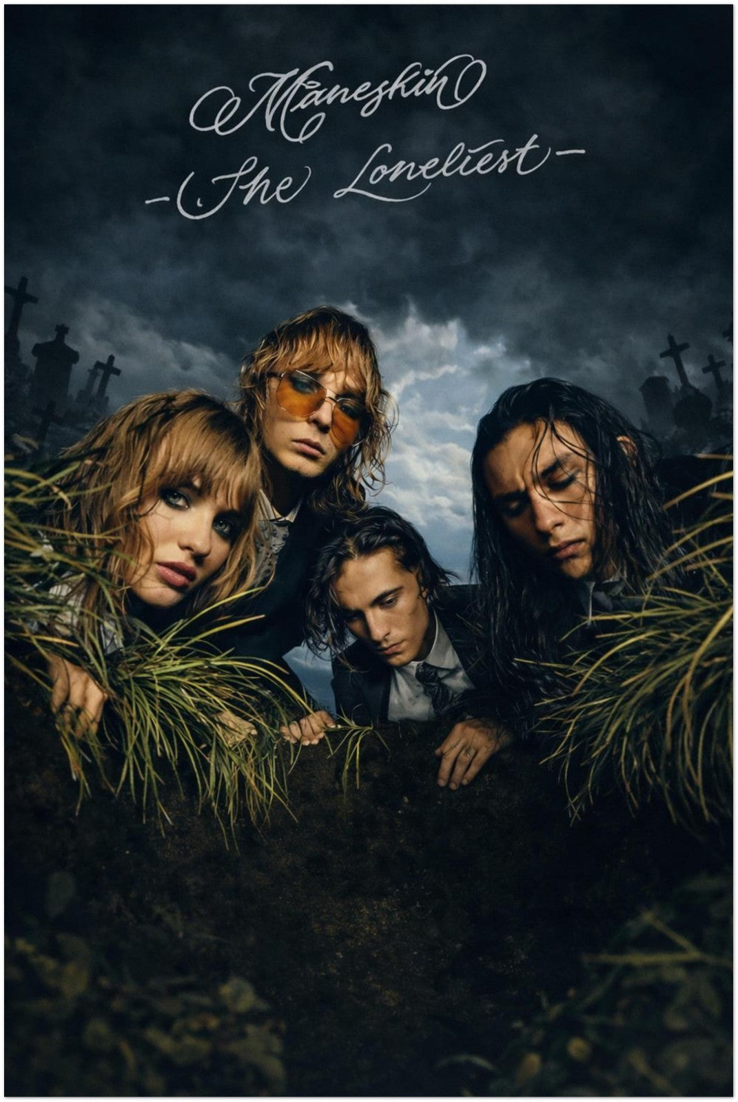 Måneskin Poster – The Loneliest Album - BAND PROMO STYLE WALL ART BAND FAN DECO