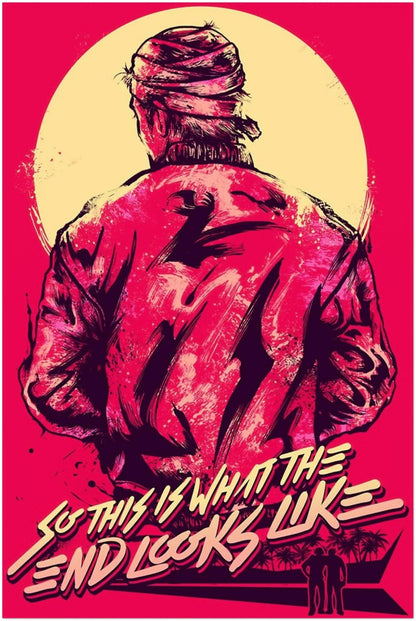 Hotline Miami Single Player Video Game Painting - Mans Cave Deco - Wall Art